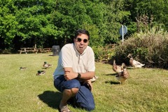 Kae Kae playing with Swans