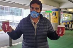 Kae Kae treats his guests with Costa Ruby Hot Chocolate