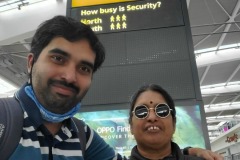 Kae Kae sending off his Mother at Heathrow Airport
