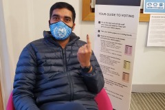 Kae Kae votes for at Mayor Elections