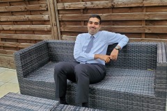 Kae Kae relaxing after a meeting