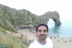 Kae Kae while visiting Dorset Jurassic Coast at Bournemouth