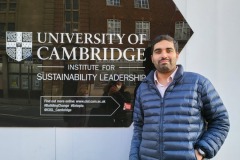 Kae Kae while entering the University of Cambridge for a Talk