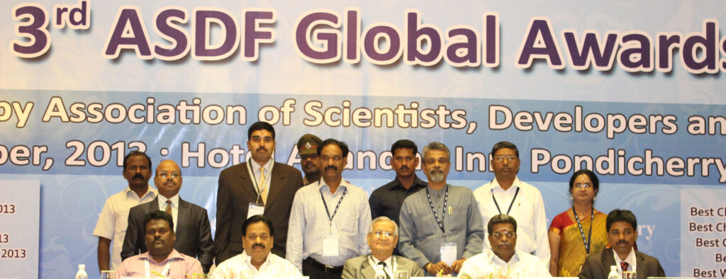 Kokula Krishna Hari Kunasekaran with the Diginitaries at ASDF Global Awards 2013